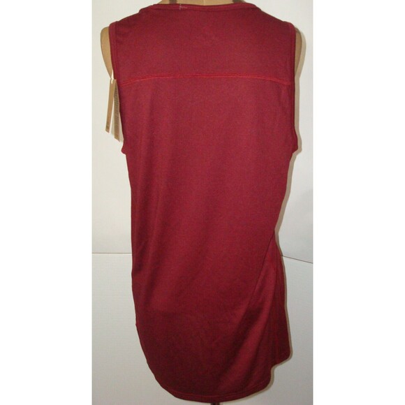 New Mens M NWT Prana Red Rusted Transverse Sleeveless Shirt Recycled Sustainable - Picture 4 of 5